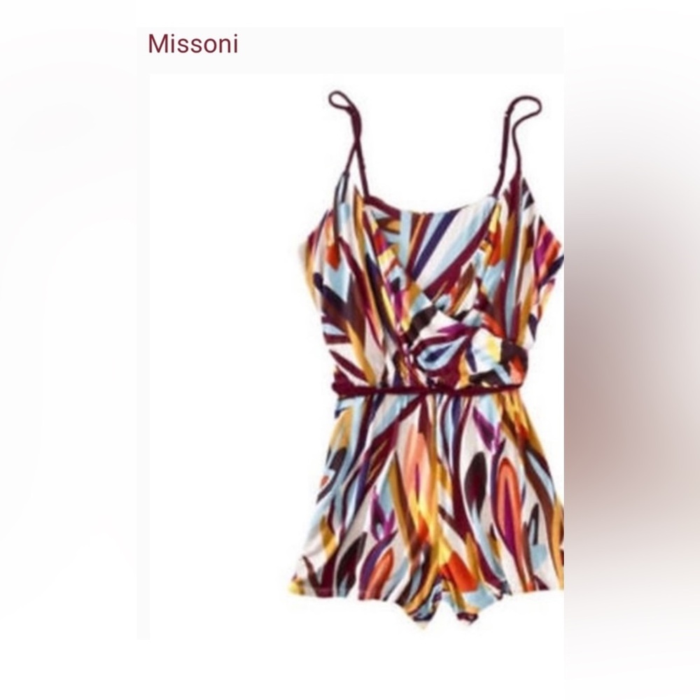 Missoni For Target Romper Multicolor Geometric Rayon Women Size XL